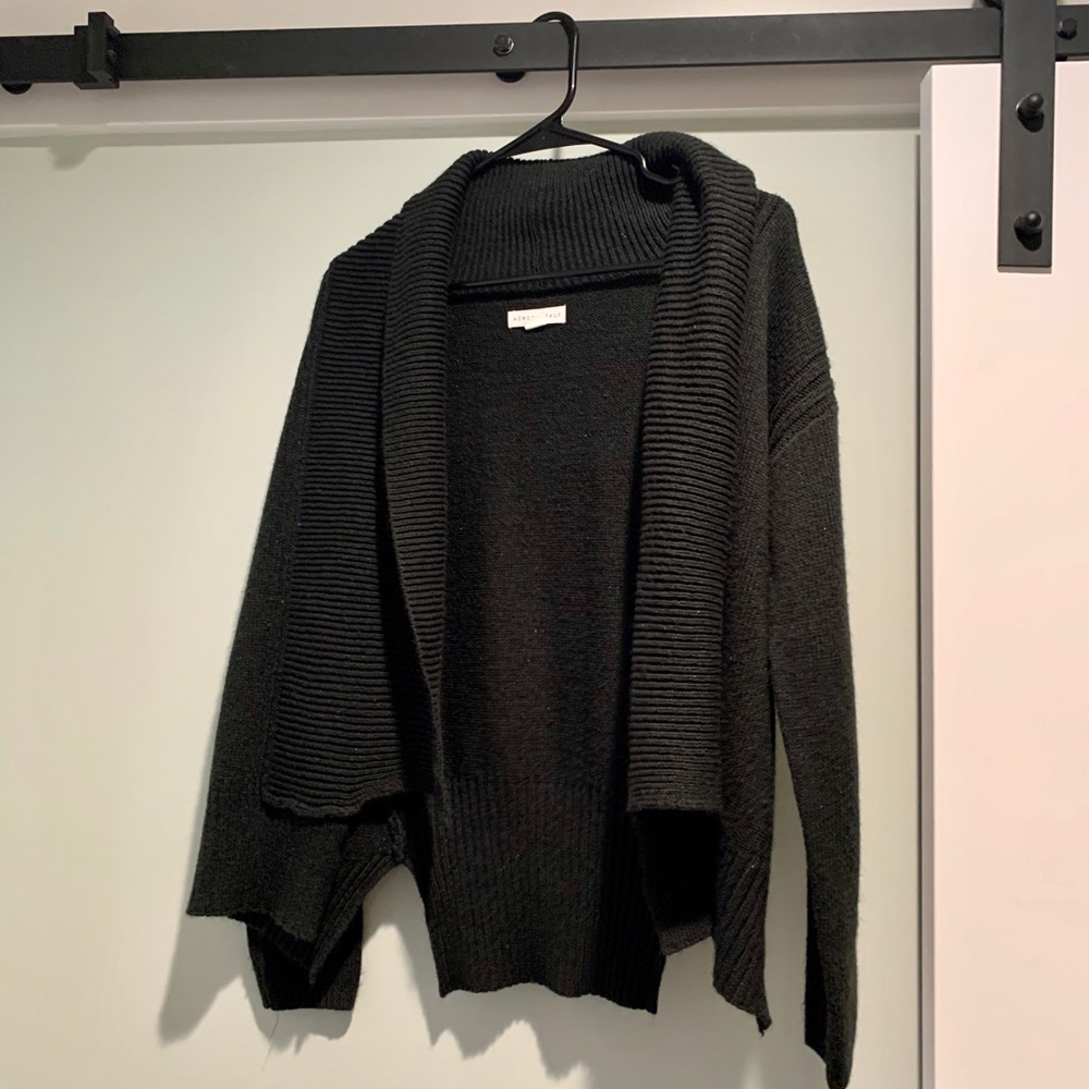 Black cardigan sweater